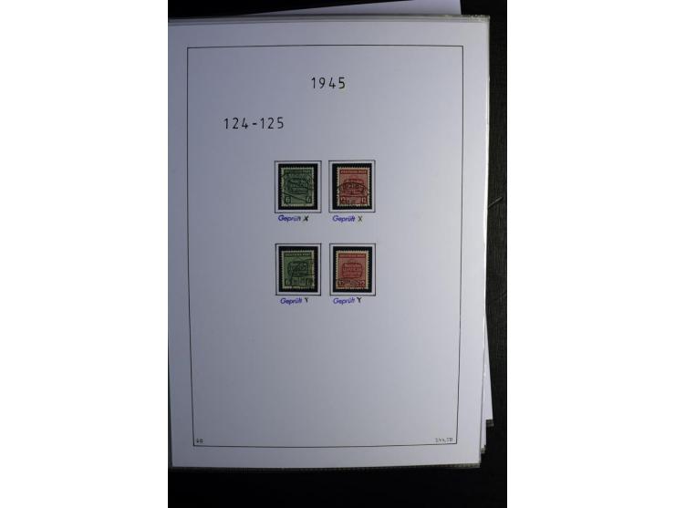 1945/49, gestempelte Sammlung mit u.a. Mi.-Nr. 8y, 10y, 14y, 18IId, 20-22, 24c, 29xb, 32xb, 33xc, 33ye, 40yb, 41, 43c, 56b, 5