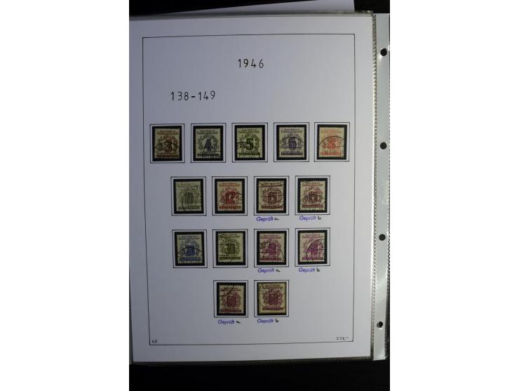 1945/49, gestempelte Sammlung mit u.a. Mi.-Nr. 8y, 10y, 14y, 18IId, 20-22, 24c, 29xb, 32xb, 33xc, 33ye, 40yb, 41, 43c, 56b, 5