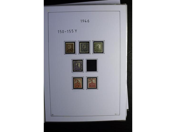 1945/49, gestempelte Sammlung mit u.a. Mi.-Nr. 8y, 10y, 14y, 18IId, 20-22, 24c, 29xb, 32xb, 33xc, 33ye, 40yb, 41, 43c, 56b, 5