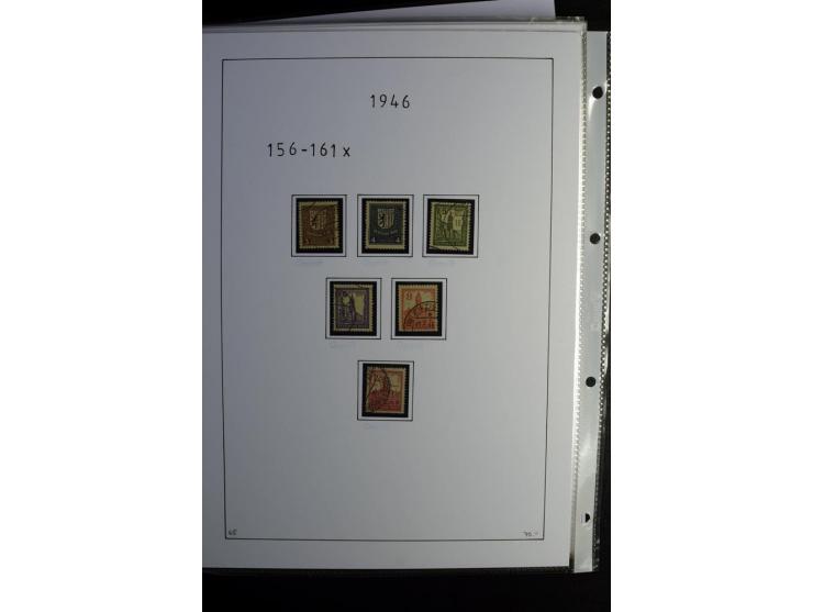 1945/49, gestempelte Sammlung mit u.a. Mi.-Nr. 8y, 10y, 14y, 18IId, 20-22, 24c, 29xb, 32xb, 33xc, 33ye, 40yb, 41, 43c, 56b, 5
