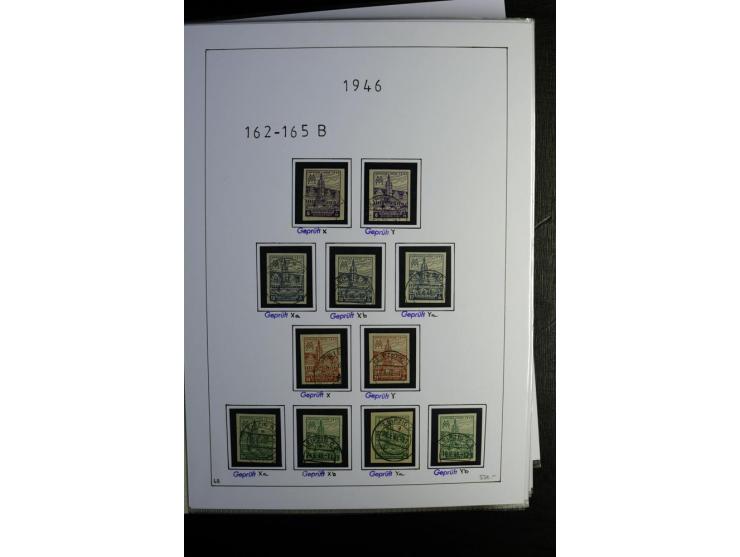1945/49, gestempelte Sammlung mit u.a. Mi.-Nr. 8y, 10y, 14y, 18IId, 20-22, 24c, 29xb, 32xb, 33xc, 33ye, 40yb, 41, 43c, 56b, 5