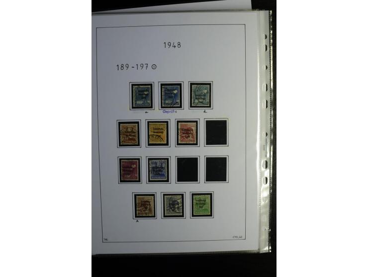 1945/49, gestempelte Sammlung mit u.a. Mi.-Nr. 8y, 10y, 14y, 18IId, 20-22, 24c, 29xb, 32xb, 33xc, 33ye, 40yb, 41, 43c, 56b, 5