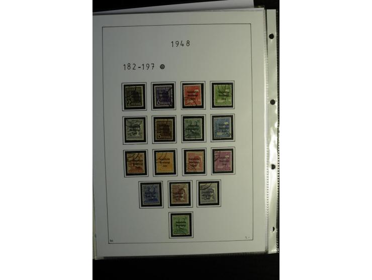 1945/49, gestempelte Sammlung mit u.a. Mi.-Nr. 8y, 10y, 14y, 18IId, 20-22, 24c, 29xb, 32xb, 33xc, 33ye, 40yb, 41, 43c, 56b, 5