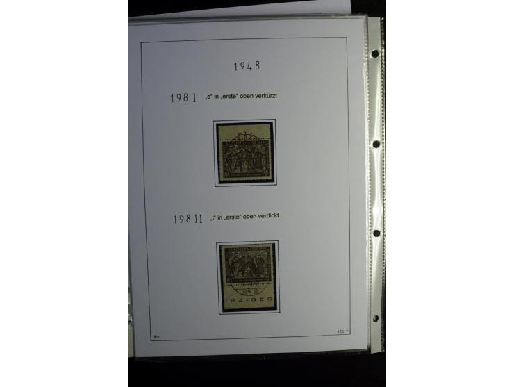 1945/49, gestempelte Sammlung mit u.a. Mi.-Nr. 8y, 10y, 14y, 18IId, 20-22, 24c, 29xb, 32xb, 33xc, 33ye, 40yb, 41, 43c, 56b, 5