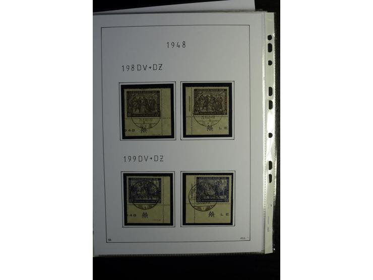 1945/49, gestempelte Sammlung mit u.a. Mi.-Nr. 8y, 10y, 14y, 18IId, 20-22, 24c, 29xb, 32xb, 33xc, 33ye, 40yb, 41, 43c, 56b, 5