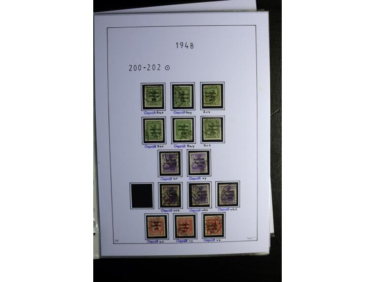 1945/49, gestempelte Sammlung mit u.a. Mi.-Nr. 8y, 10y, 14y, 18IId, 20-22, 24c, 29xb, 32xb, 33xc, 33ye, 40yb, 41, 43c, 56b, 5