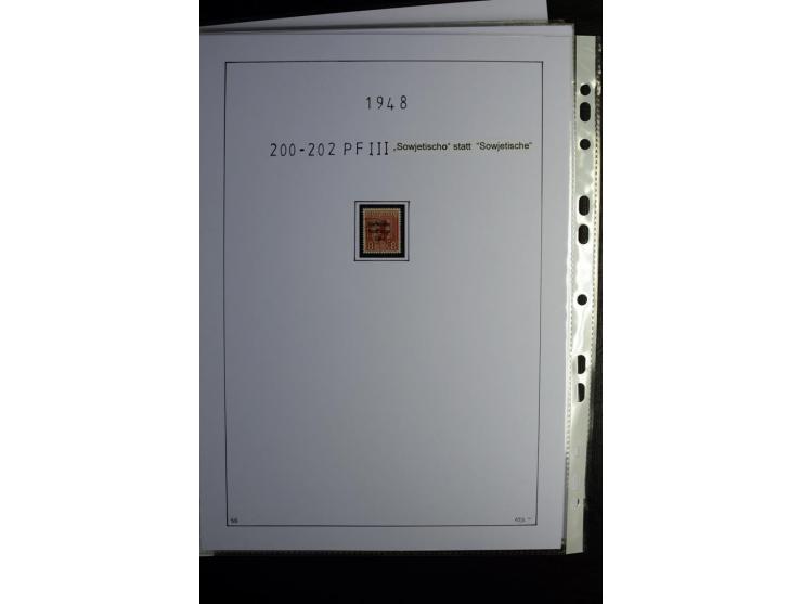 1945/49, gestempelte Sammlung mit u.a. Mi.-Nr. 8y, 10y, 14y, 18IId, 20-22, 24c, 29xb, 32xb, 33xc, 33ye, 40yb, 41, 43c, 56b, 5
