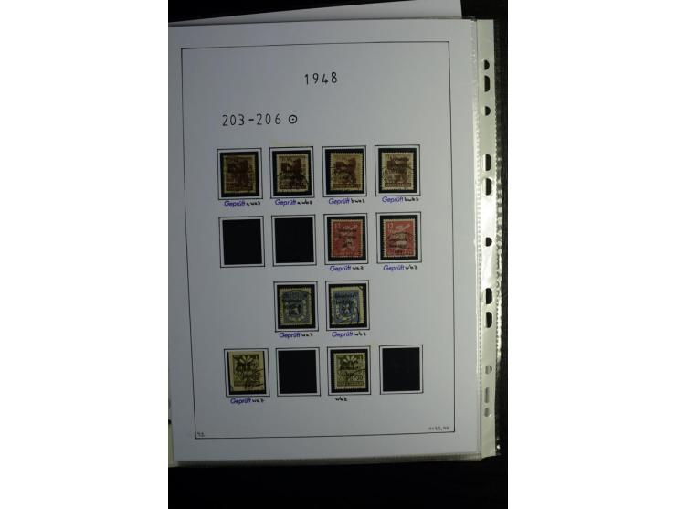 1945/49, gestempelte Sammlung mit u.a. Mi.-Nr. 8y, 10y, 14y, 18IId, 20-22, 24c, 29xb, 32xb, 33xc, 33ye, 40yb, 41, 43c, 56b, 5
