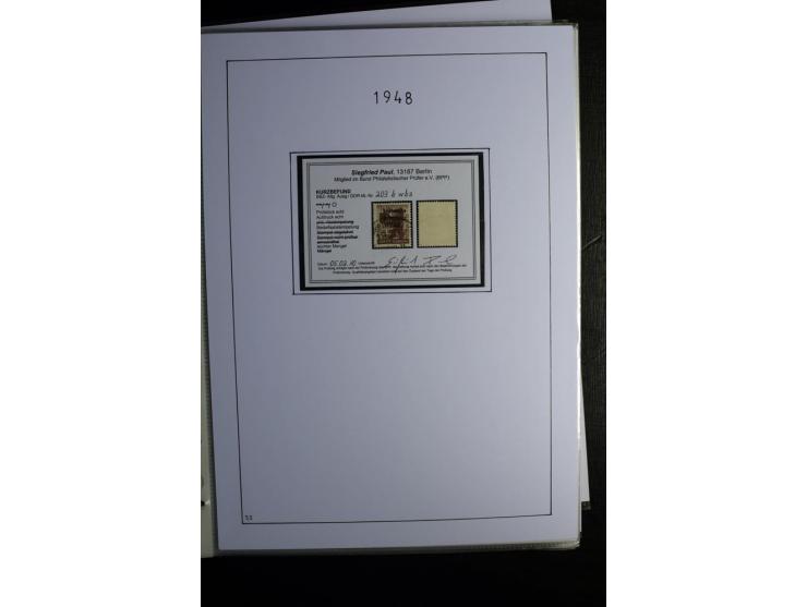1945/49, gestempelte Sammlung mit u.a. Mi.-Nr. 8y, 10y, 14y, 18IId, 20-22, 24c, 29xb, 32xb, 33xc, 33ye, 40yb, 41, 43c, 56b, 5