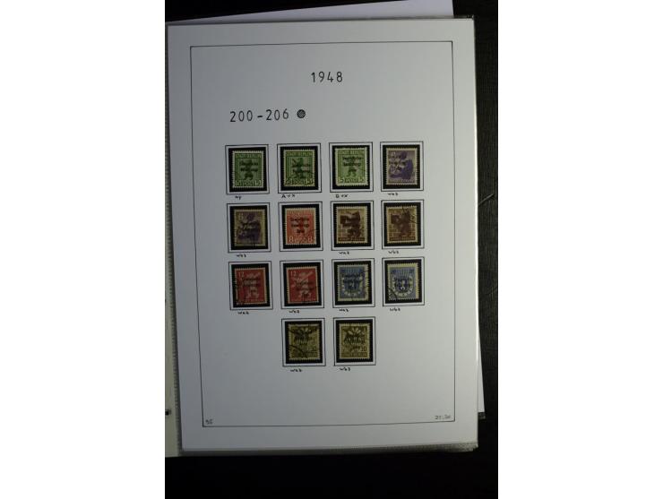 1945/49, gestempelte Sammlung mit u.a. Mi.-Nr. 8y, 10y, 14y, 18IId, 20-22, 24c, 29xb, 32xb, 33xc, 33ye, 40yb, 41, 43c, 56b, 5