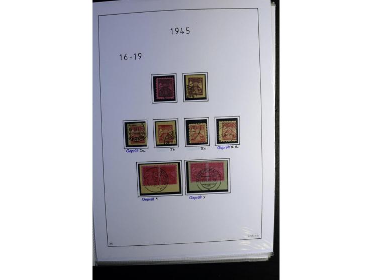 1945/49, gestempelte Sammlung mit u.a. Mi.-Nr. 8y, 10y, 14y, 18IId, 20-22, 24c, 29xb, 32xb, 33xc, 33ye, 40yb, 41, 43c, 56b, 5