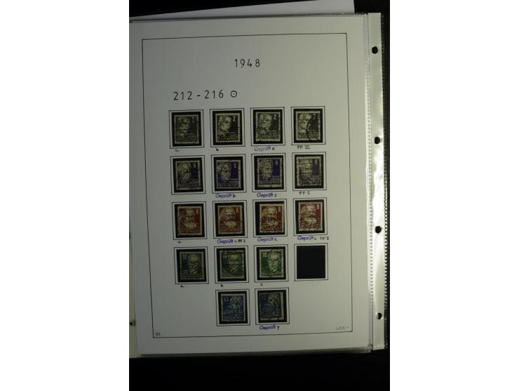 1945/49, gestempelte Sammlung mit u.a. Mi.-Nr. 8y, 10y, 14y, 18IId, 20-22, 24c, 29xb, 32xb, 33xc, 33ye, 40yb, 41, 43c, 56b, 5