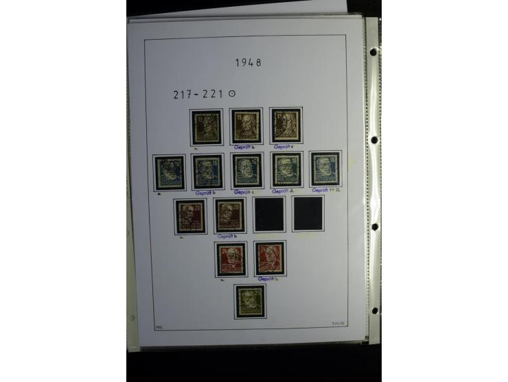 1945/49, gestempelte Sammlung mit u.a. Mi.-Nr. 8y, 10y, 14y, 18IId, 20-22, 24c, 29xb, 32xb, 33xc, 33ye, 40yb, 41, 43c, 56b, 5