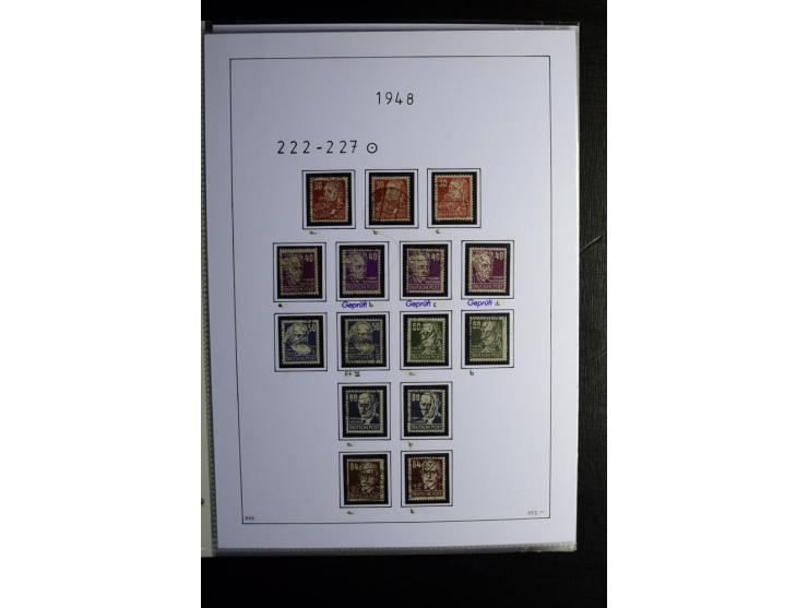 1945/49, gestempelte Sammlung mit u.a. Mi.-Nr. 8y, 10y, 14y, 18IId, 20-22, 24c, 29xb, 32xb, 33xc, 33ye, 40yb, 41, 43c, 56b, 5