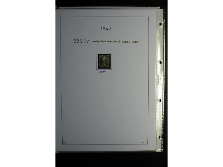 1945/49, gestempelte Sammlung mit u.a. Mi.-Nr. 8y, 10y, 14y, 18IId, 20-22, 24c, 29xb, 32xb, 33xc, 33ye, 40yb, 41, 43c, 56b, 5