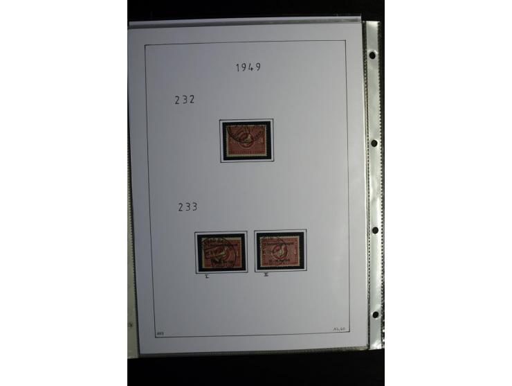 1945/49, gestempelte Sammlung mit u.a. Mi.-Nr. 8y, 10y, 14y, 18IId, 20-22, 24c, 29xb, 32xb, 33xc, 33ye, 40yb, 41, 43c, 56b, 5