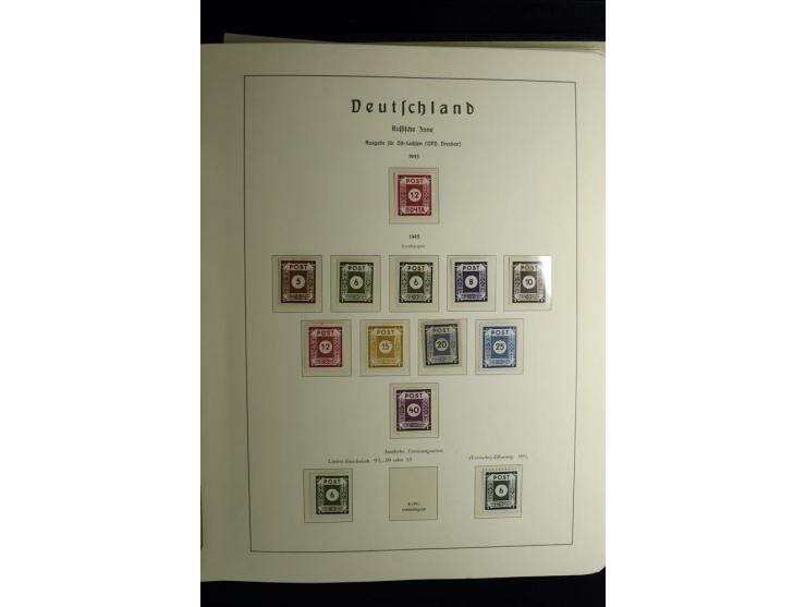 1945/49, postfrische und ungebrauchte Sammlung mit u.a. Mi.-Nr. 41, 80X, 150-55X, Bl.1x (2), 1x KLB, 2x, 2t (2), 2S, 4 (2), 5