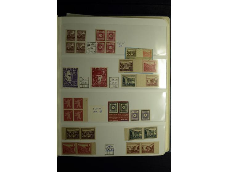 1945/49, postfrische und ungebrauchte Sammlung mit u.a. Mi.-Nr. 41, 80X, 150-55X, Bl.1x (2), 1x KLB, 2x, 2t (2), 2S, 4 (2), 5