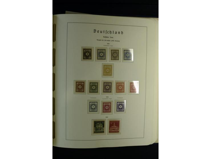 1945/49, postfrische und ungebrauchte Sammlung mit u.a. Mi.-Nr. 41, 80X, 150-55X, Bl.1x (2), 1x KLB, 2x, 2t (2), 2S, 4 (2), 5