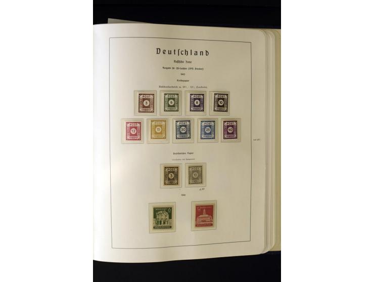 1945/49, postfrische und ungebrauchte Sammlung mit u.a. Mi.-Nr. 41, 80X, 150-55X, Bl.1x (2), 1x KLB, 2x, 2t (2), 2S, 4 (2), 5