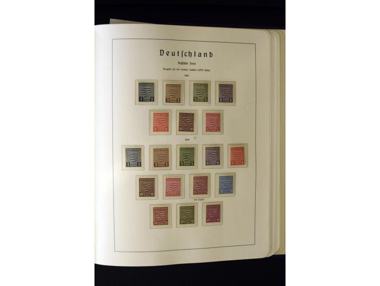 1945/49, postfrische und ungebrauchte Sammlung mit u.a. Mi.-Nr. 41, 80X, 150-55X, Bl.1x (2), 1x KLB, 2x, 2t (2), 2S, 4 (2), 5