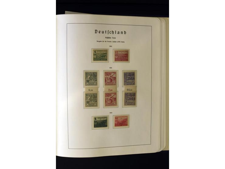 1945/49, postfrische und ungebrauchte Sammlung mit u.a. Mi.-Nr. 41, 80X, 150-55X, Bl.1x (2), 1x KLB, 2x, 2t (2), 2S, 4 (2), 5