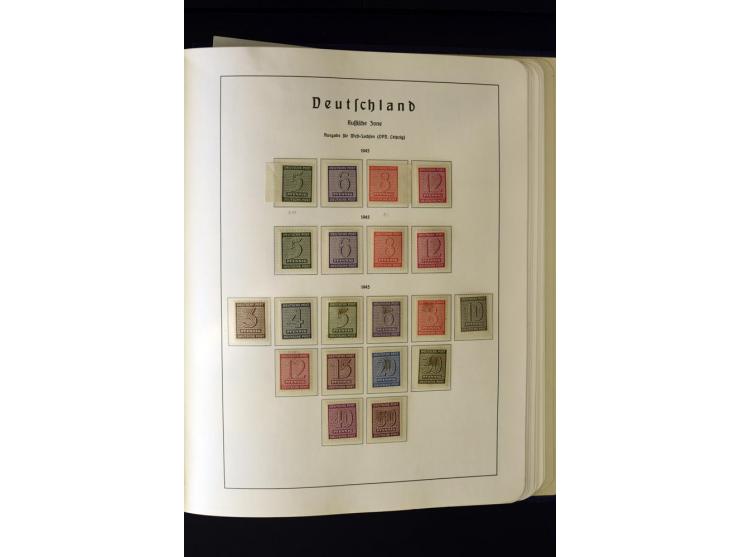 1945/49, postfrische und ungebrauchte Sammlung mit u.a. Mi.-Nr. 41, 80X, 150-55X, Bl.1x (2), 1x KLB, 2x, 2t (2), 2S, 4 (2), 5