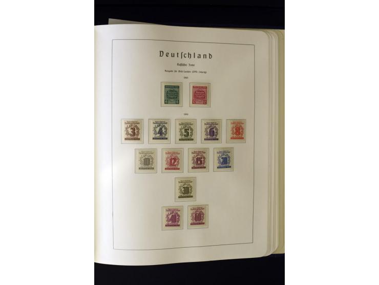 1945/49, postfrische und ungebrauchte Sammlung mit u.a. Mi.-Nr. 41, 80X, 150-55X, Bl.1x (2), 1x KLB, 2x, 2t (2), 2S, 4 (2), 5