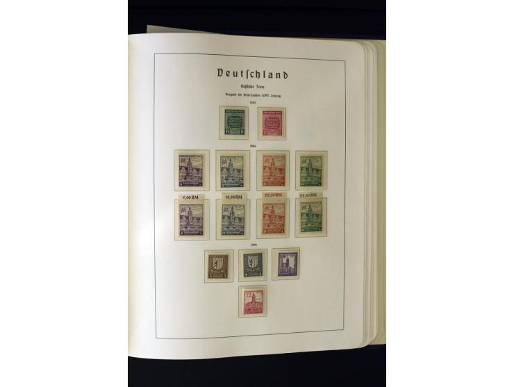 1945/49, postfrische und ungebrauchte Sammlung mit u.a. Mi.-Nr. 41, 80X, 150-55X, Bl.1x (2), 1x KLB, 2x, 2t (2), 2S, 4 (2), 5