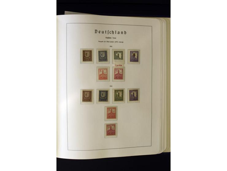 1945/49, postfrische und ungebrauchte Sammlung mit u.a. Mi.-Nr. 41, 80X, 150-55X, Bl.1x (2), 1x KLB, 2x, 2t (2), 2S, 4 (2), 5