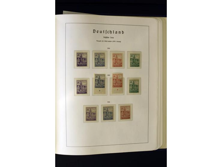 1945/49, postfrische und ungebrauchte Sammlung mit u.a. Mi.-Nr. 41, 80X, 150-55X, Bl.1x (2), 1x KLB, 2x, 2t (2), 2S, 4 (2), 5
