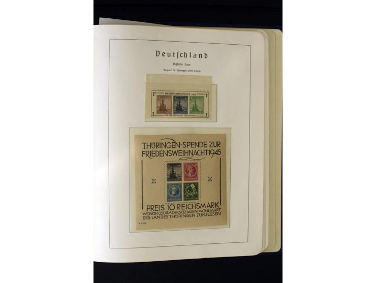 1945/49, postfrische und ungebrauchte Sammlung mit u.a. Mi.-Nr. 41, 80X, 150-55X, Bl.1x (2), 1x KLB, 2x, 2t (2), 2S, 4 (2), 5