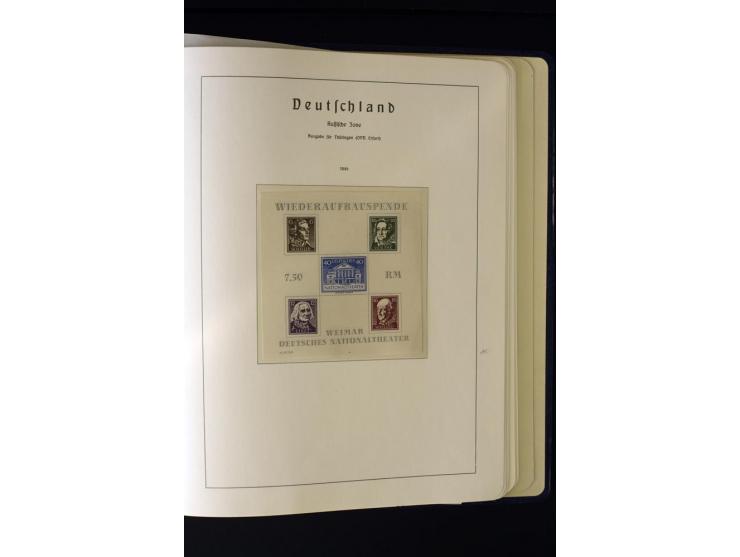 1945/49, postfrische und ungebrauchte Sammlung mit u.a. Mi.-Nr. 41, 80X, 150-55X, Bl.1x (2), 1x KLB, 2x, 2t (2), 2S, 4 (2), 5