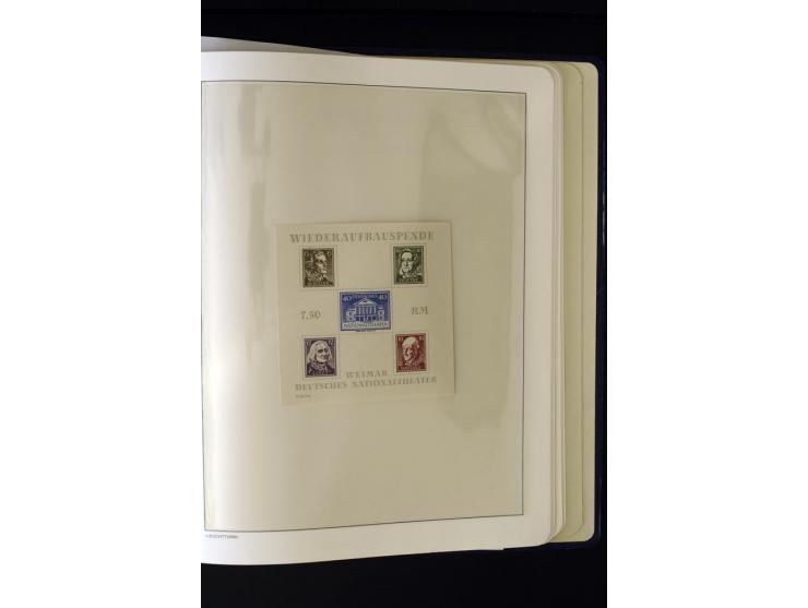 1945/49, postfrische und ungebrauchte Sammlung mit u.a. Mi.-Nr. 41, 80X, 150-55X, Bl.1x (2), 1x KLB, 2x, 2t (2), 2S, 4 (2), 5