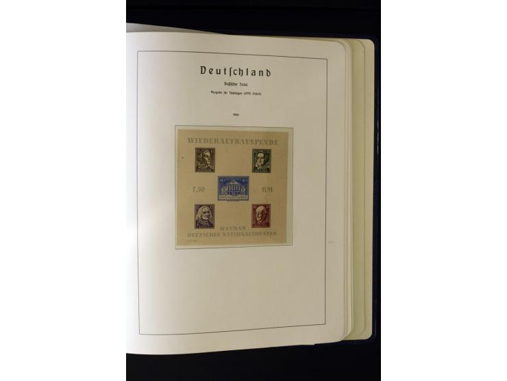 1945/49, postfrische und ungebrauchte Sammlung mit u.a. Mi.-Nr. 41, 80X, 150-55X, Bl.1x (2), 1x KLB, 2x, 2t (2), 2S, 4 (2), 5