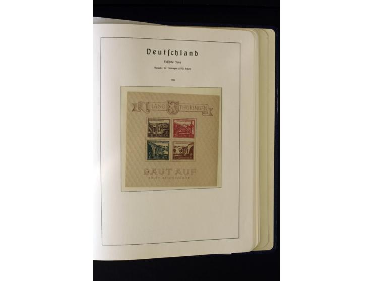 1945/49, postfrische und ungebrauchte Sammlung mit u.a. Mi.-Nr. 41, 80X, 150-55X, Bl.1x (2), 1x KLB, 2x, 2t (2), 2S, 4 (2), 5