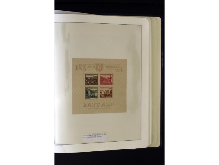 1945/49, postfrische und ungebrauchte Sammlung mit u.a. Mi.-Nr. 41, 80X, 150-55X, Bl.1x (2), 1x KLB, 2x, 2t (2), 2S, 4 (2), 5