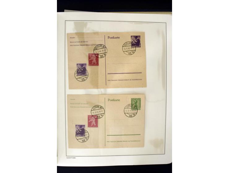 1945/49, postfrische und ungebrauchte Sammlung mit u.a. Mi.-Nr. 41, 80X, 150-55X, Bl.1x (2), 1x KLB, 2x, 2t (2), 2S, 4 (2), 5