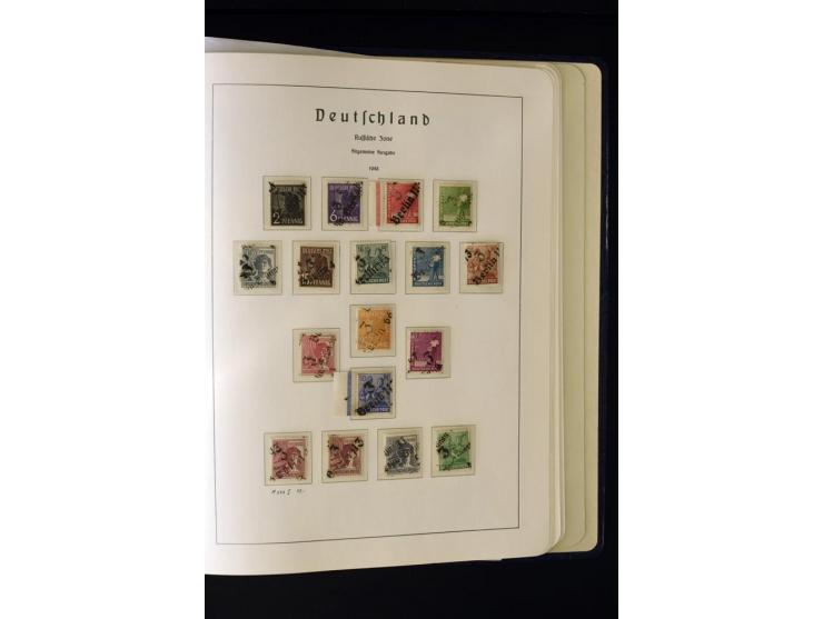 1945/49, postfrische und ungebrauchte Sammlung mit u.a. Mi.-Nr. 41, 80X, 150-55X, Bl.1x (2), 1x KLB, 2x, 2t (2), 2S, 4 (2), 5