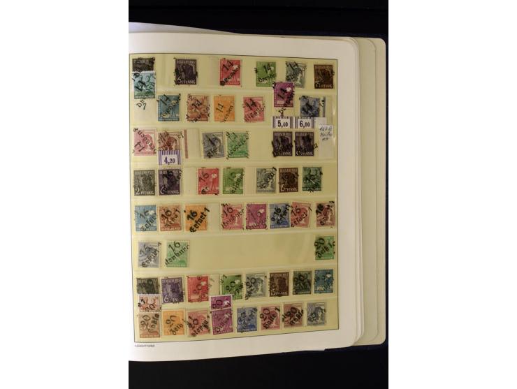 1945/49, postfrische und ungebrauchte Sammlung mit u.a. Mi.-Nr. 41, 80X, 150-55X, Bl.1x (2), 1x KLB, 2x, 2t (2), 2S, 4 (2), 5