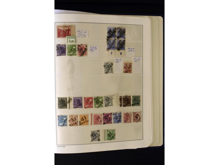 1945/49, postfrische und ungebrauchte Sammlung mit u.a. Mi.-Nr. 41, 80X, 150-55X, Bl.1x (2), 1x KLB, 2x, 2t (2), 2S, 4 (2), 5