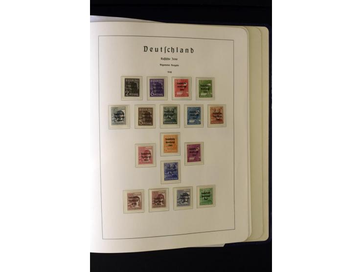 1945/49, postfrische und ungebrauchte Sammlung mit u.a. Mi.-Nr. 41, 80X, 150-55X, Bl.1x (2), 1x KLB, 2x, 2t (2), 2S, 4 (2), 5