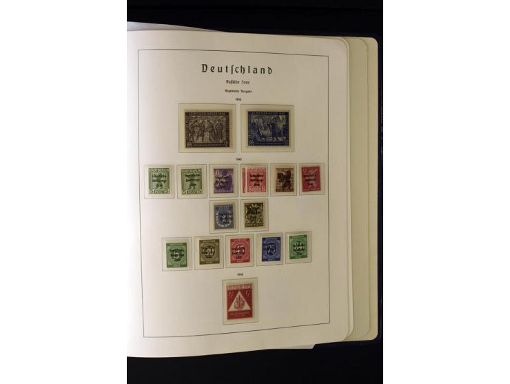 1945/49, postfrische und ungebrauchte Sammlung mit u.a. Mi.-Nr. 41, 80X, 150-55X, Bl.1x (2), 1x KLB, 2x, 2t (2), 2S, 4 (2), 5