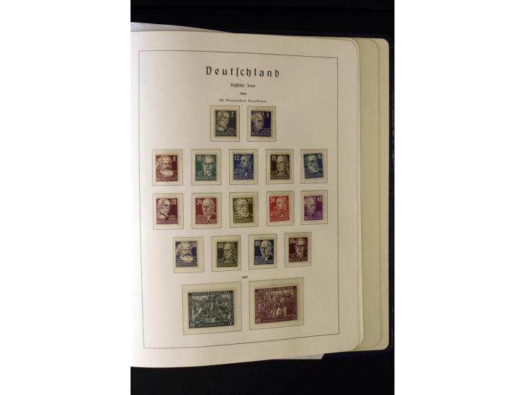 1945/49, postfrische und ungebrauchte Sammlung mit u.a. Mi.-Nr. 41, 80X, 150-55X, Bl.1x (2), 1x KLB, 2x, 2t (2), 2S, 4 (2), 5