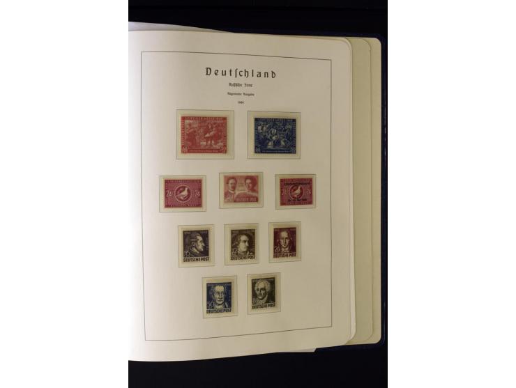 1945/49, postfrische und ungebrauchte Sammlung mit u.a. Mi.-Nr. 41, 80X, 150-55X, Bl.1x (2), 1x KLB, 2x, 2t (2), 2S, 4 (2), 5