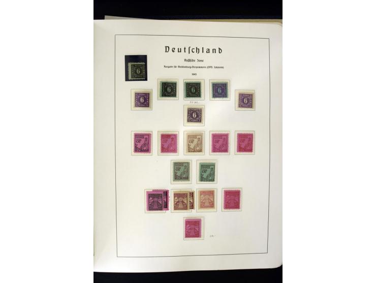 1945/49, postfrische und ungebrauchte Sammlung mit u.a. Mi.-Nr. 41, 80X, 150-55X, Bl.1x (2), 1x KLB, 2x, 2t (2), 2S, 4 (2), 5