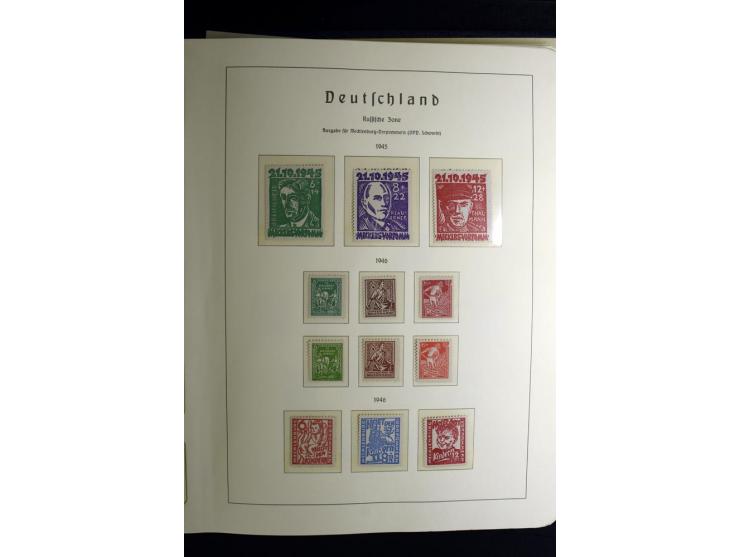 1945/49, postfrische und ungebrauchte Sammlung mit u.a. Mi.-Nr. 41, 80X, 150-55X, Bl.1x (2), 1x KLB, 2x, 2t (2), 2S, 4 (2), 5