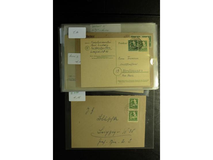 1945/46, postfrische, ungebrauchte und gestempelte Partie mit guten Ausgaben wie Mi.-Nr. 95AXar gestempelt (Fotoattest Jasch 