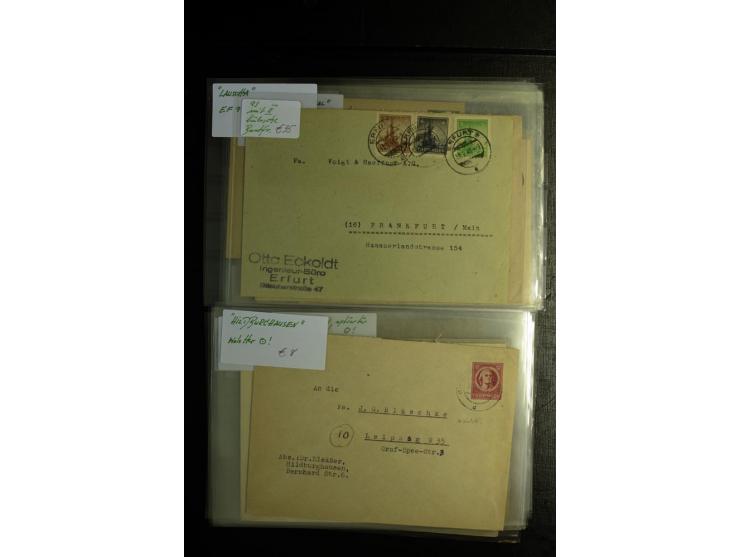 1945/46, postfrische, ungebrauchte und gestempelte Partie mit guten Ausgaben wie Mi.-Nr. 95AXar gestempelt (Fotoattest Jasch 