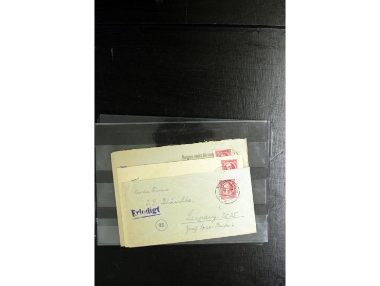 1945/46, postfrische, ungebrauchte und gestempelte Partie mit guten Ausgaben wie Mi.-Nr. 95AXar gestempelt (Fotoattest Jasch 